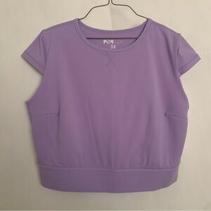 POPFLEX Lavender Short Sleeve Active Tee